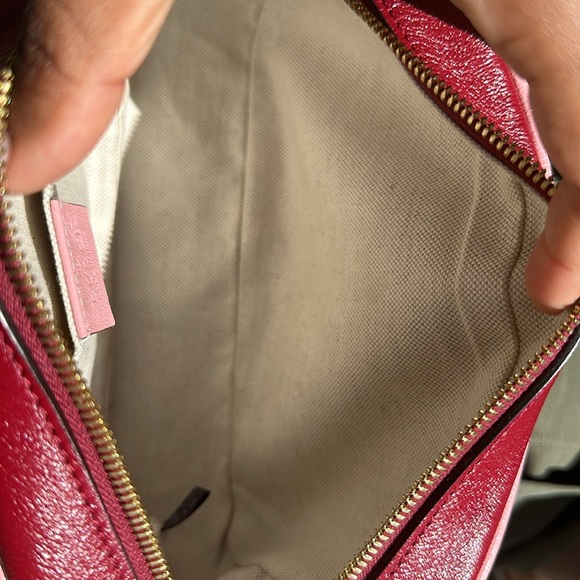 GUCCI Diagonal Small Marmont with Pink Trim - Picture 13 of 13